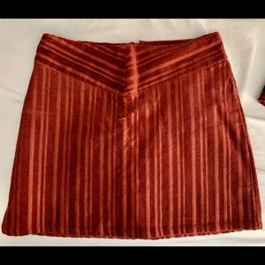 Corduroy Zip back mini skirt